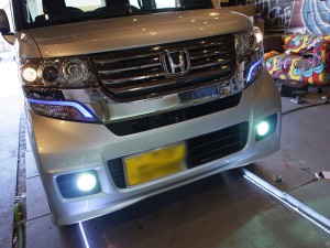 NBOXのフォグランプHID化