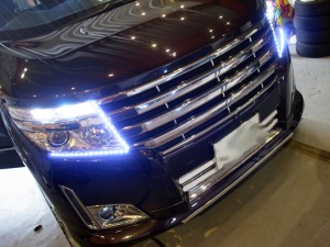 エルグランドのパネル周りLED打ち替え