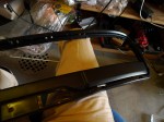 新型フリードのホーン取付とグリル加工 あとはひたすら超音波カッターでグリルをカットします。