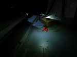  ドアの下にもミラーと同じLEDを取付しました。拡散させるために表面はフラット加工しました。 
