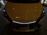 G'sアクアのLEDネオンチューブ取付施工 結局オーナー様にご了承をいただいてプレスラインまで短くしました。うん、このほうがかっこいいです!ボディーもホワイトパールなので後付感も無く、一体感があります。