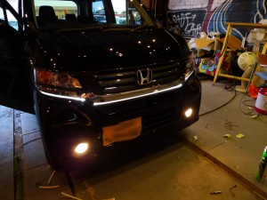 N-WGNのフォグLEDとヘッドHIDバルブ交換・室内LED