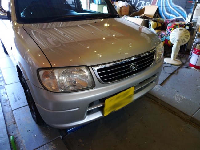   L700系ミラのヘッドライトHIDとウィンカーポジション施工  