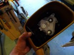  後はウェルカム用の電源を引き込んで終了です。LEDはホールソーで穴を開けて接着剤で固定です 