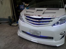  グリルのくりぬきはお客様にて施工しました。 
