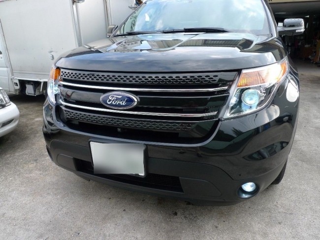   FORD エクスプローラーのヘッドライトHIDとフォグランプLED化  