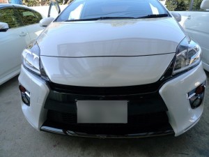 G’sプリウスのエアコンパネル打ち換えとミラー下降連動と車速ロック施工