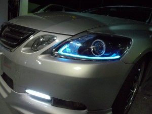 LEXUS GS430のヘッドライト加工