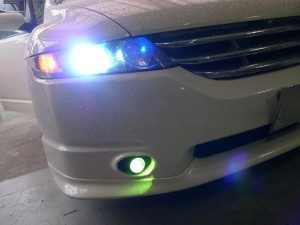 RBオデッセイのフォグランプユニットとHID交換