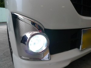 タントカスタムのフォグHIDと他LED化