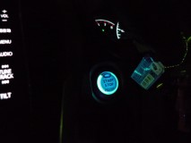 新型ノートのLED打ち替え プッシュスタートもアクアブルーに。