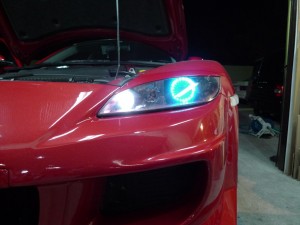 RX-8のヘッドライトイカリング加工 - トレードゲート / TRADEGATE