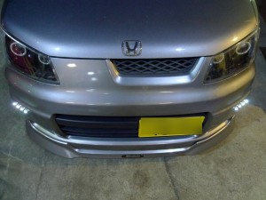 ライフダンクのヘッドライト加工とウーファー他アイテム取り付け