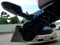 Ninja250のRGB16色LEDテープの施工 リアもよい感じにフィット