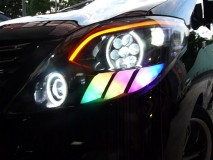  今回ハイビームもLED化（減光）して常時点灯にしました。NEO PIXELかなりやばいです。 