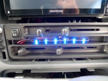 ハイゼットのエアコンパネルLED化とスピードメータLED打ち替え エアコンパネルの文字盤裏には側面テープLEDを配置