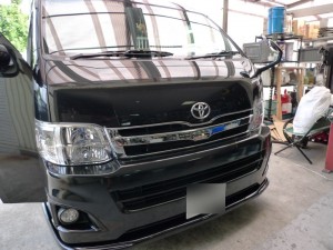 ハイエースの電格ミラーACC連動加工