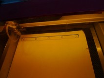 ノアの流れるデイライト施工 まずはレーザー加工機を使って型紙を製作しました。楽しい工程です。
