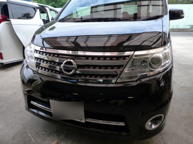   C25セレナのフォグランプHID・コーナリングランプLED・ポジ・ライセンス・バックLED  