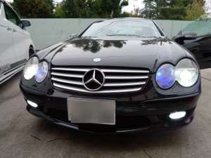 R230 MercedesSL のフォグHIDや他LED化