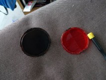 ウェイクのリアリフレクターLED取付とバック球LED交換 殻割して