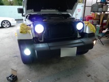 JEEP WRANGLER ジープ ラングラー のHID・LED化 いい感じに仕上がりました。