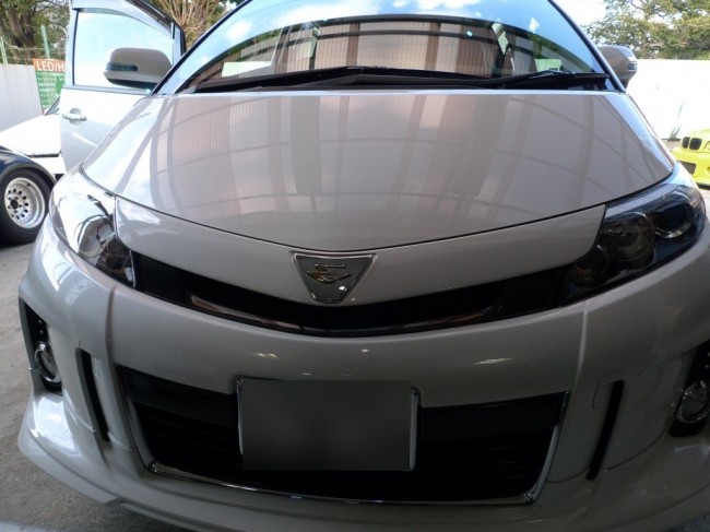 エスティマのスピーカーリングリアの施工 エスティマのスピーカーリングリアの施工