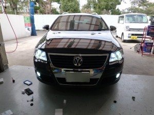 VWパサートのフォグランプHIDと他LED化