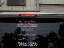 30アルファードのデコレーション ハイマウントのスモール化もCRDと整流ダイオードで回路を組み、電源は近くの配線から分岐させました(緑細線)。