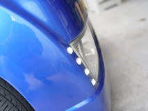 ゼストのデイライト取付 新しいLEDは出っ張りが少なくなりました。
