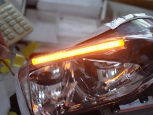Ducati Panigaleの連鎖点灯式ウィンカー施工