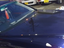 S170系クラウンマジェスタのヘッドライト加工(車両紹介) 見よこの光沢。写真がやや不鮮明で分かりにくいかもしれませんが、20年近い年月が経っているのに、今なお輝きを放ちます。