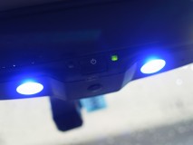 レヴォーグのサイドミラーカメラ取付とダウンライトLED打ち替え ダウンライトも無事青色に。