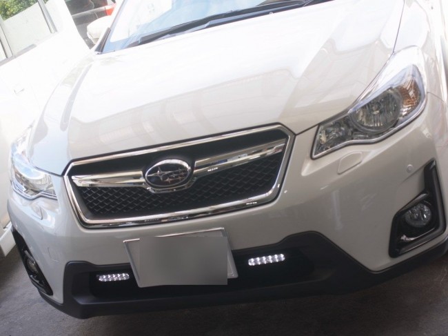 SUBARU XV ハイブリッドのウェルカムランプ取付と室内LED装飾作業 SUBARU XV ハイブリッドのウェルカムランプ取付と室内LED装飾作業