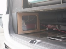 RK-Family ステップワゴンのエアサスBOXコンプリート コンプレッサーも小型なのでスペースが小さくてもきっちり収まりました。