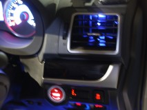 XV ハイブリッドのLED加工・装飾いろいろ エアコンの吹き出し口にもLEDを仕込みました。