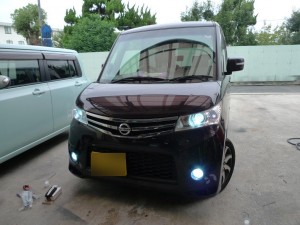 ルークスのフォグランプHID化