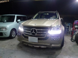 GLS550 Mercedes-Benzのヘッドライト加工