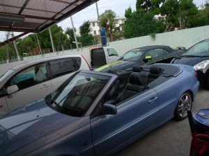 VOLVO C70 の 後付スマートキー＆プッシュスタートシステム 施工