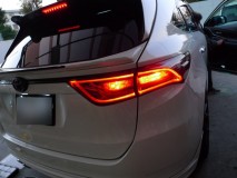 60ハリアーのテールランプ加工 元々バックランプとウィンカーだった場所に赤LEDを挿入してブレーキに。