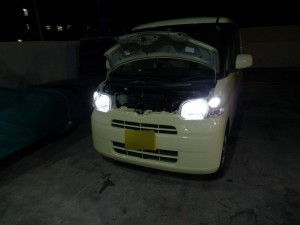 タントのヘッドライトLED化と室内灯もLED化