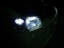 タントのヘッドライトLED化と室内灯もLED化 ポジションもヘッドライトもLEDにすると色味はバッチリ合う