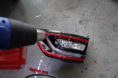  ヒーターで炙ります。 