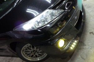 エスティマのポジションランプLED交換とバックランプ爆光仕様