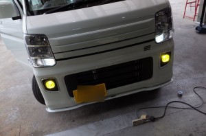 新型エブリィワゴンのパネルLED打ち替えと全バルブのLED化