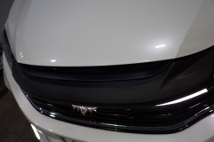 シャトルのミラーウィンカーポジション化施工 今回持ち込みでグリルにつや消しブラックフィルムを施工させていただきました。粘着面にエア抜きカットがされているタイプで結構楽に貼ることができました。これなかなかいいですね。