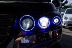 NBOXのヘッドライトカスタム ハイビームに入れたバイキセノンが非常に明るいため、ロービームの明るさは3倍程度になったと思われます