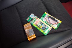 RKステップワゴンのセキュリティースキャナー取付 持ち込んでいただいた商品です。スイッチ部にピッタリハマる形状のスキャナーです。