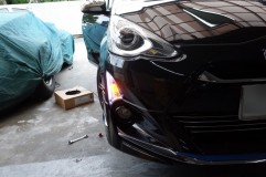 アクアの純正風デイライト加工 ウィンカー点灯時もちゃんと認識できます。