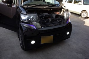 NBOXのナビ＆ホーン＆LEDカスタム施工